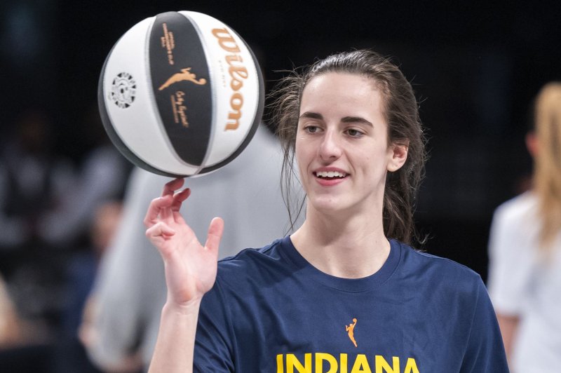 Indiana Fever guard Caitlin Clark scored 23 points in a win over the Chicago Sky on Sunday in Indianapolis. File Photo by Corey Sipkin/UPI