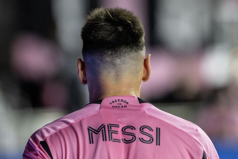 Lionel Messi scored Inter Miami's lone goal in a 3-1 loss to Atlanta United on Wednesday in Fort Lauderdale, Fla. Photo by Christobal Herrera-Ulashkevich/EPA-EFE