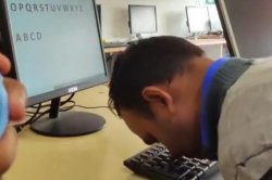 Man breaks his own world record for typing with his nose