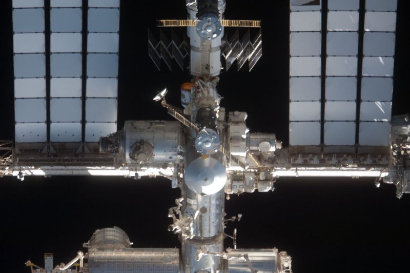 Image of the International Space Station taken on July 10, 2011. A spacewalk was canceled at the ISS on Monday. File Photo by NASA/UPI