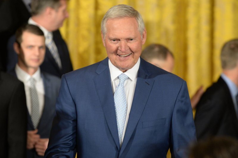 Jerry West was a 1980 inductee into the Naismith Memorial Basketball Hall of Fame. File Photo by Pat Benic/UPI