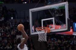 Timberwolves' Anthony Edwards converts self alley-oop off backboard