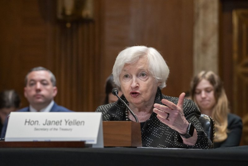 Treasury Secretary Janet Yellen said in prepared remarks Thursday that climate change mitigation financing is a top priority. She urged multilateral development banks around the world to continue to mobilize capital to address the effects of climate change and extreme weather events. Photo by Ken Cedeno/UPI