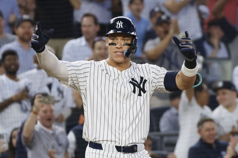 New York Yankees outfielder Aaron Judge leads MLB with 30 home runs this season. File Photo by John Angelillo/UPI